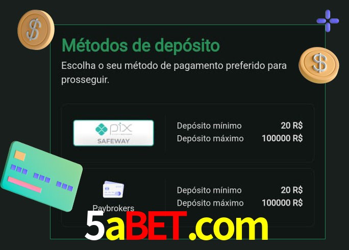 O cassino 5abet.com oferece uma grande variedade de métodos de pagamento